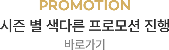 시즌별 색다른 프로모션 진행